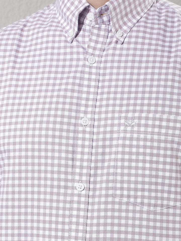 Pink 100% Cotton Checked Shirt