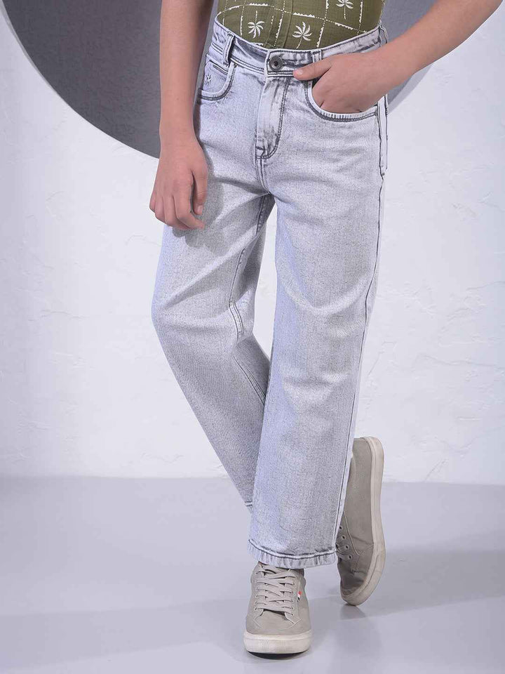 Frost Grey Baggy Street Jeans