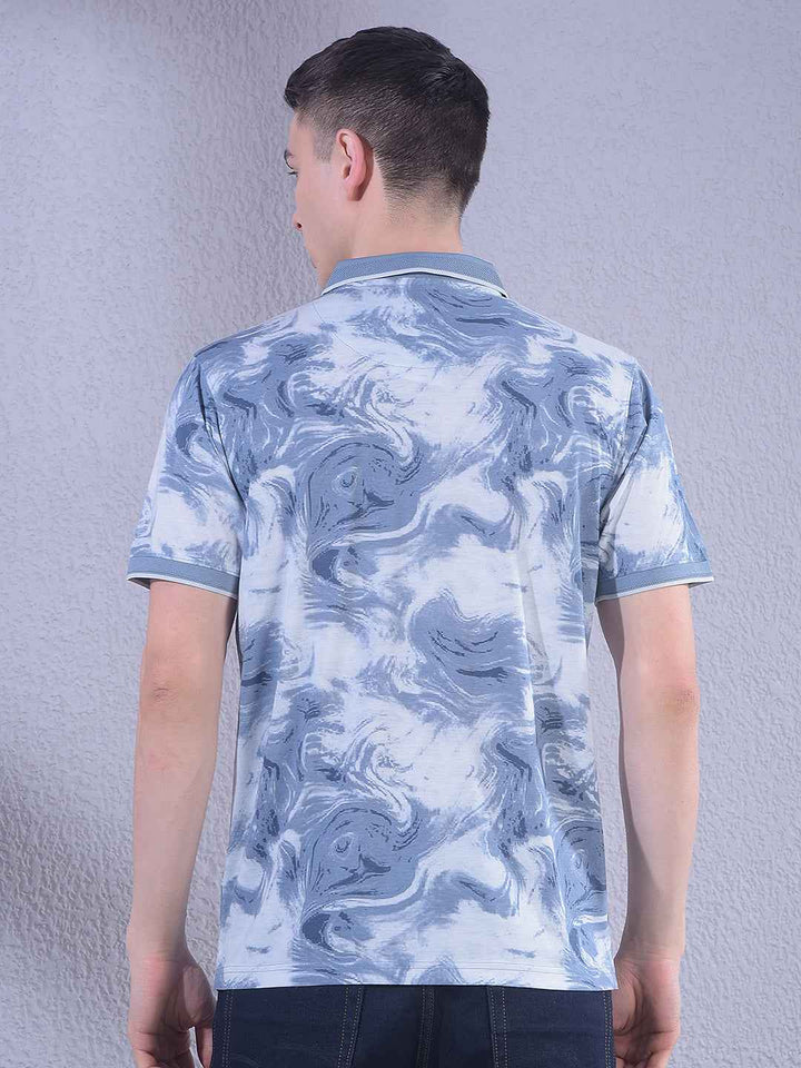 Blue Printed T-Shirt