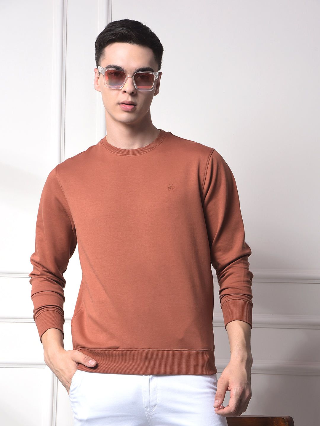 Red Typographic Print Sweatshirt