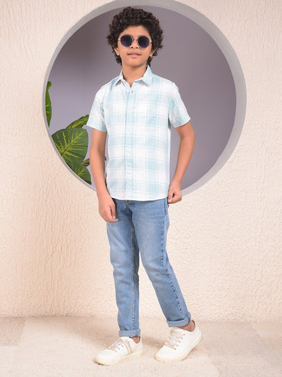 Green Checked 100% Cotton Shirt