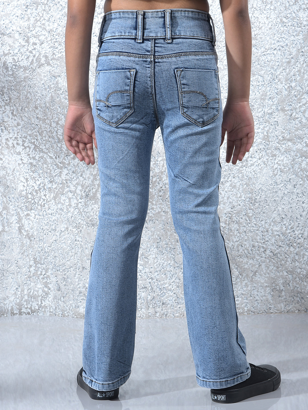 Blue Bootcut High Waist Jeans