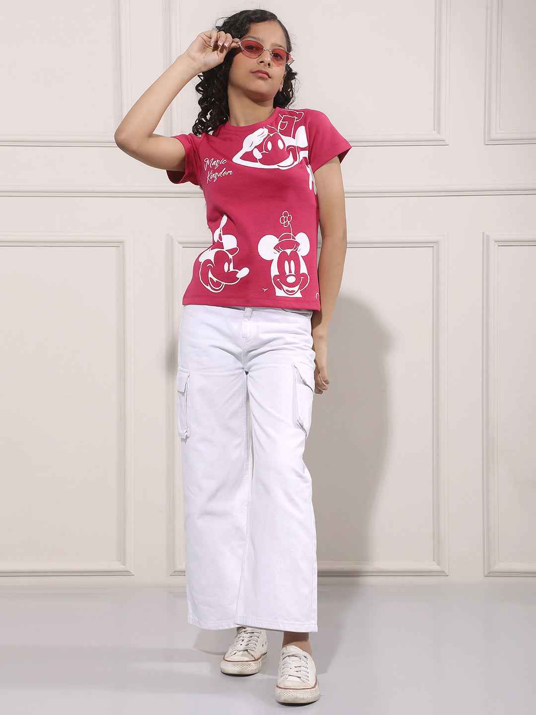 Character Print Pink T-Shirt