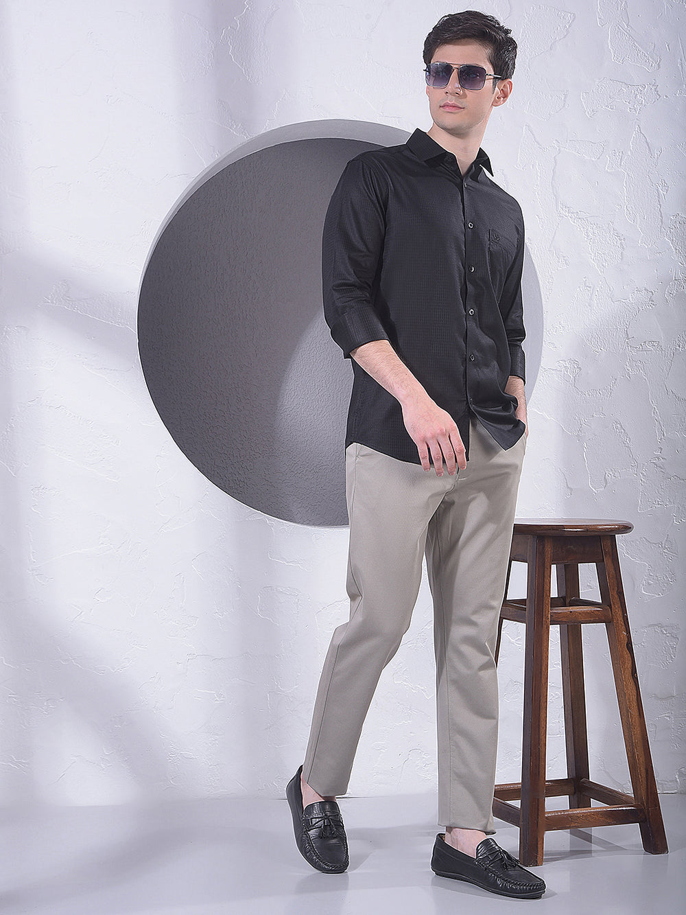 Sleek Black Casual Shirt