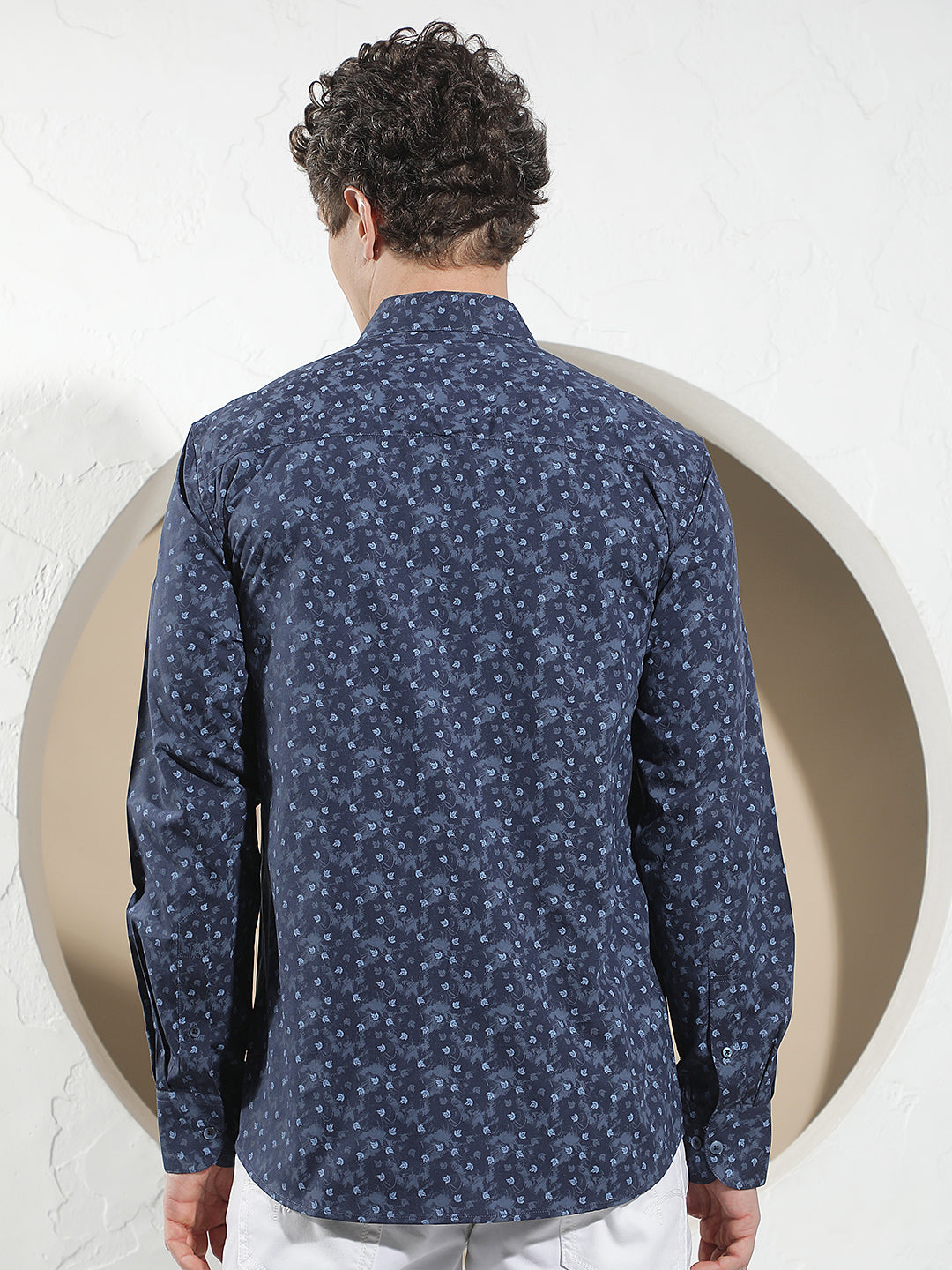 Refined Cobalt Blue Printed Shirt