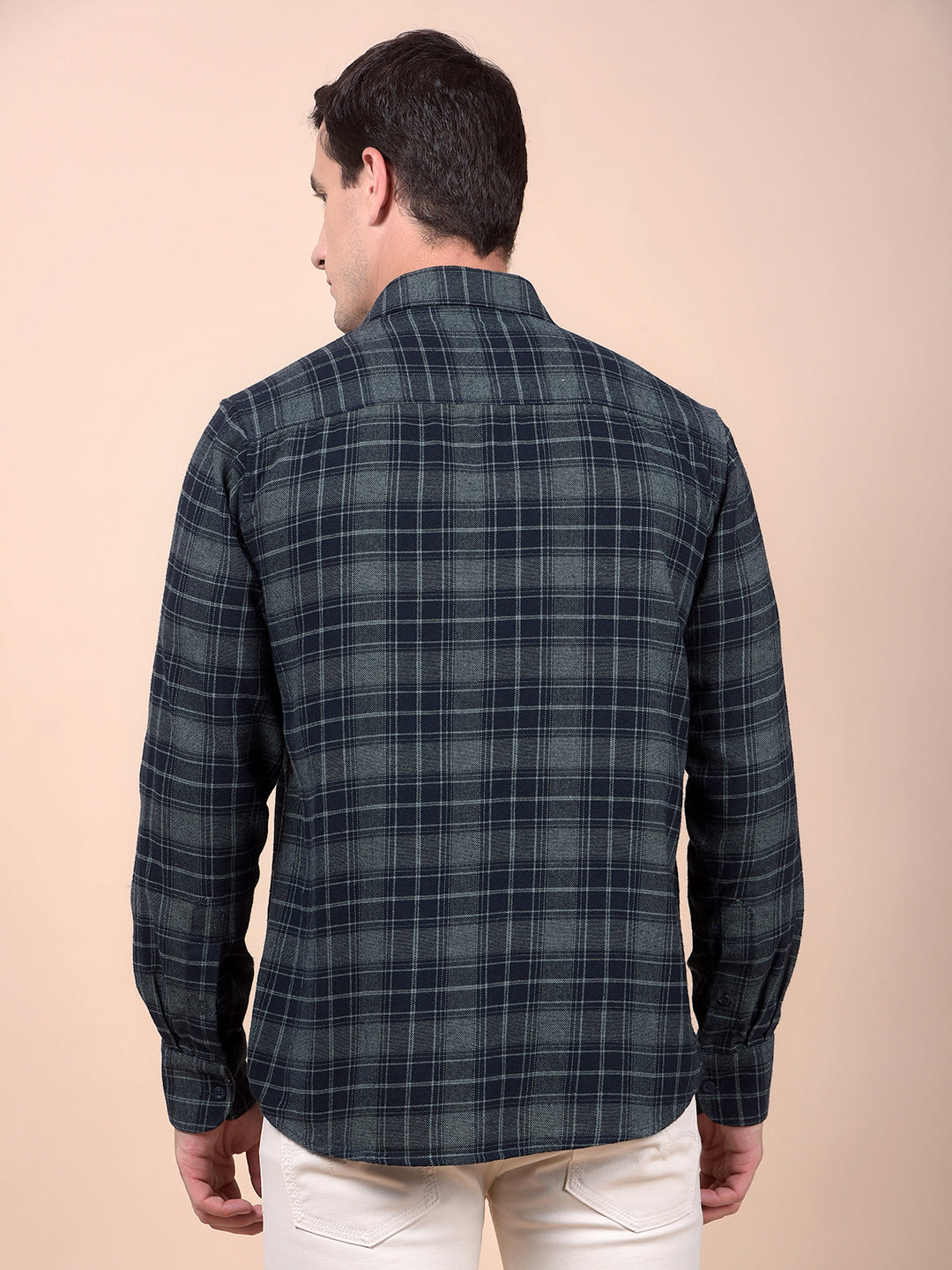 Green Checked 100% Cotton Shirt