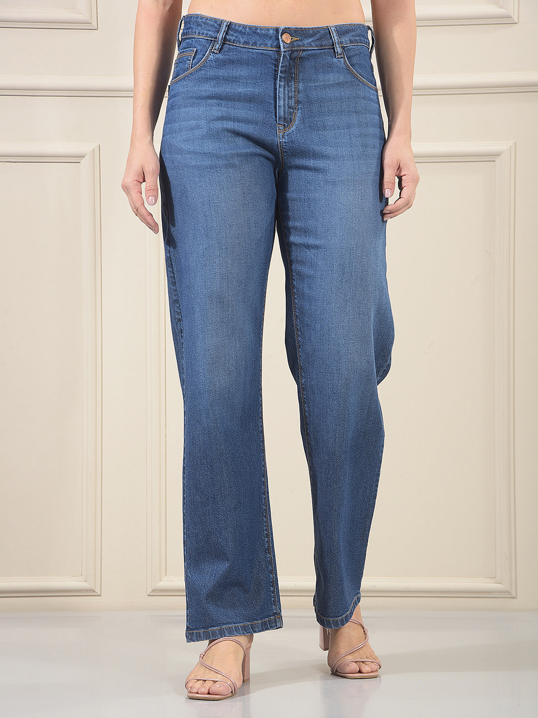 Essential Ocean Blue Straight Jeans