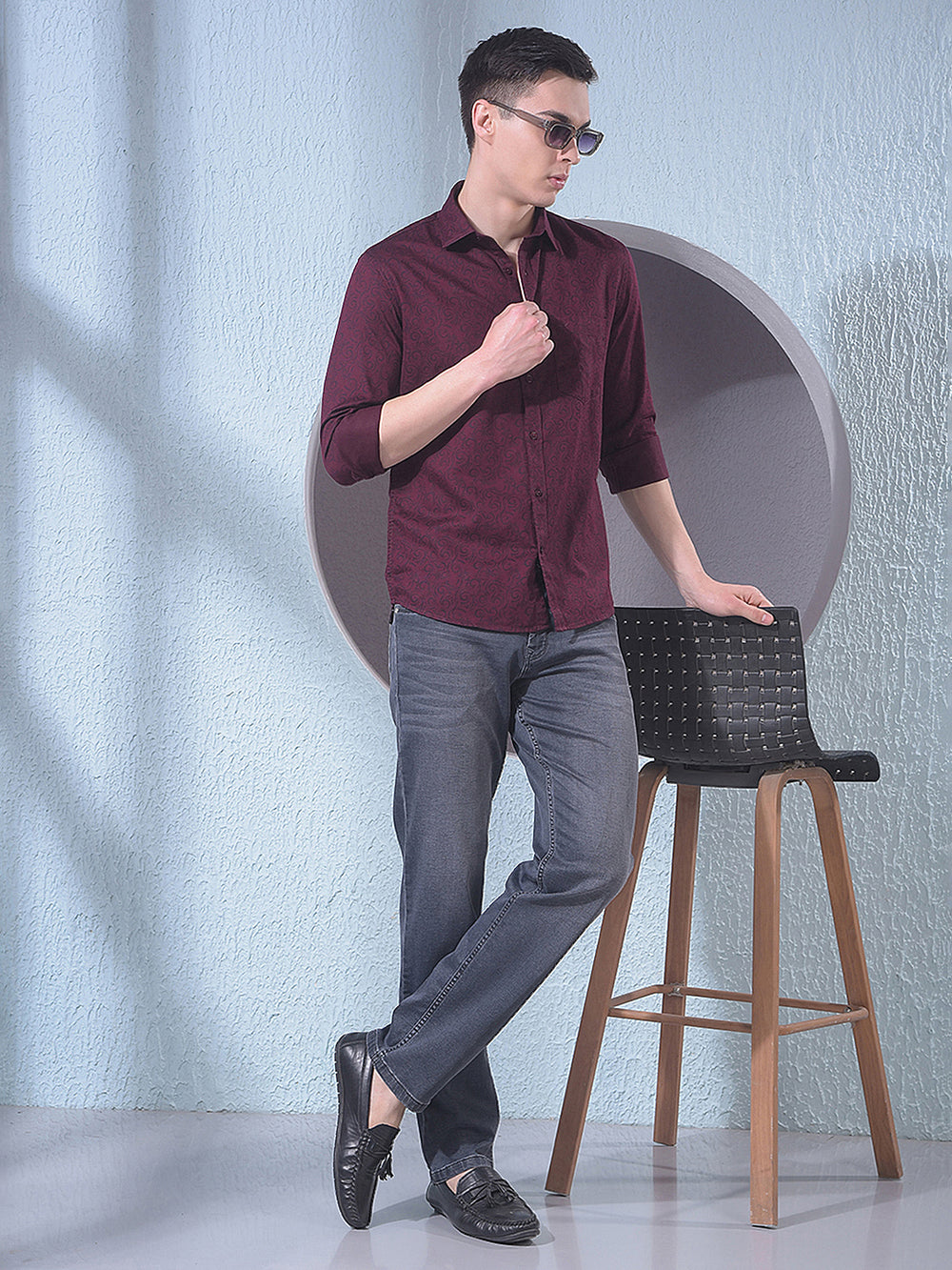 Modern Wine Printed Shirt