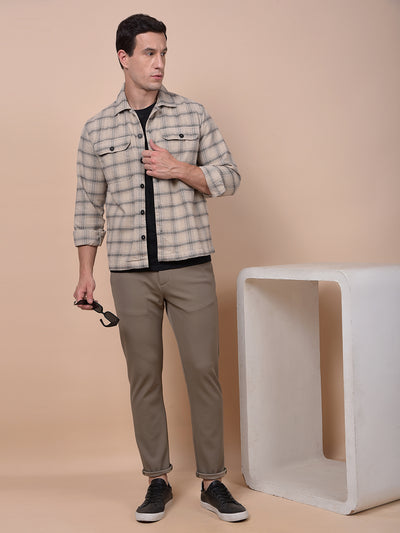 Yellow Checked 100% Cotton Shirt