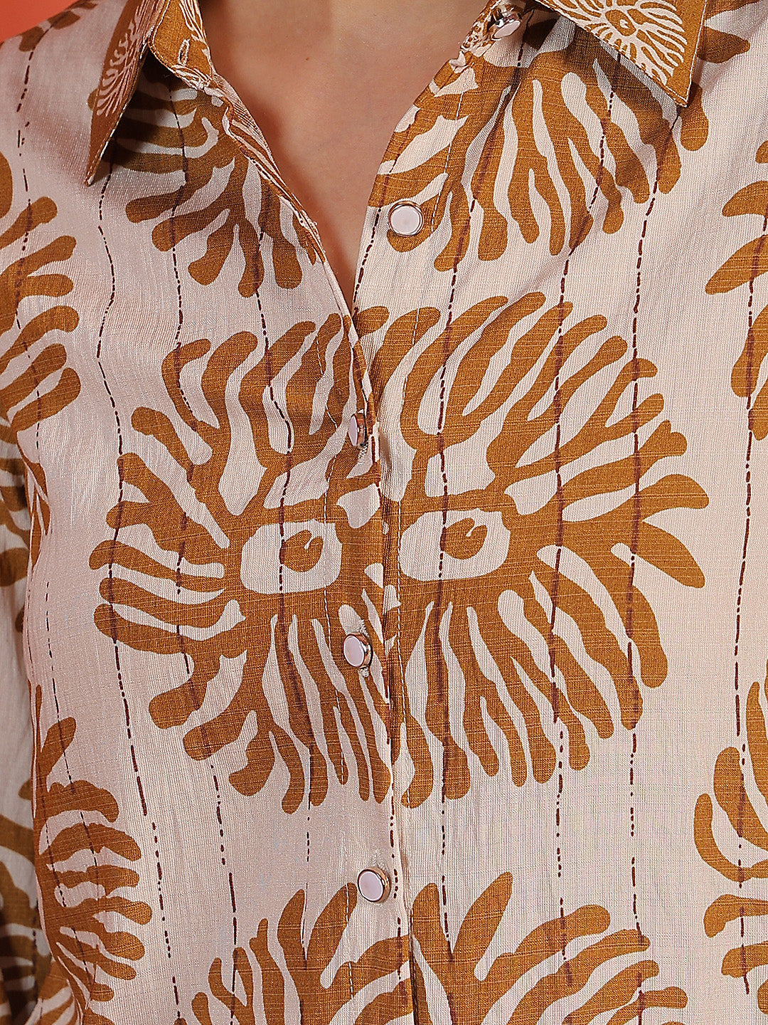 Mustard Floral Print Top