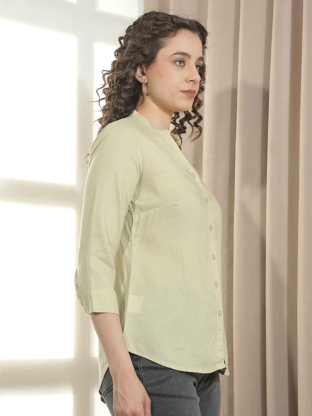 Bold Green Linen Shirt