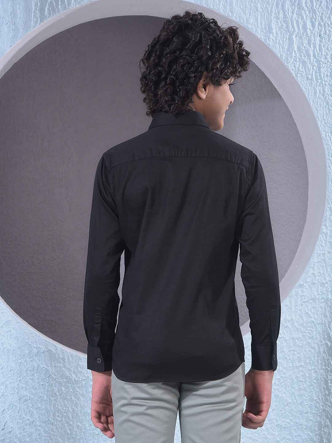 Jet Black Casual Shirt