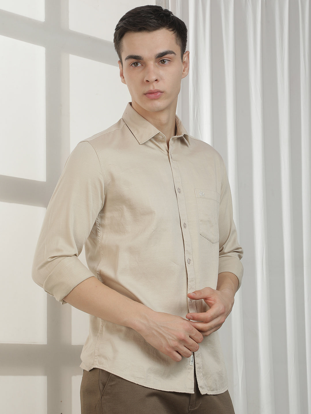 Structured Beige Shirt