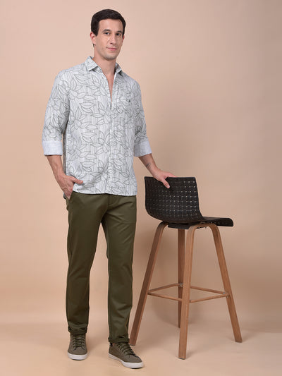 Green Floral Print Shirt