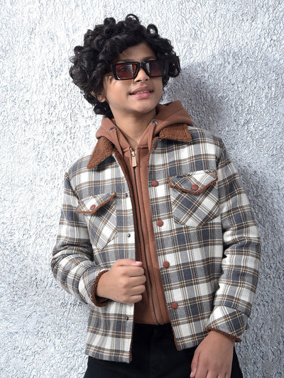 rendy Brown Check Style Shacket