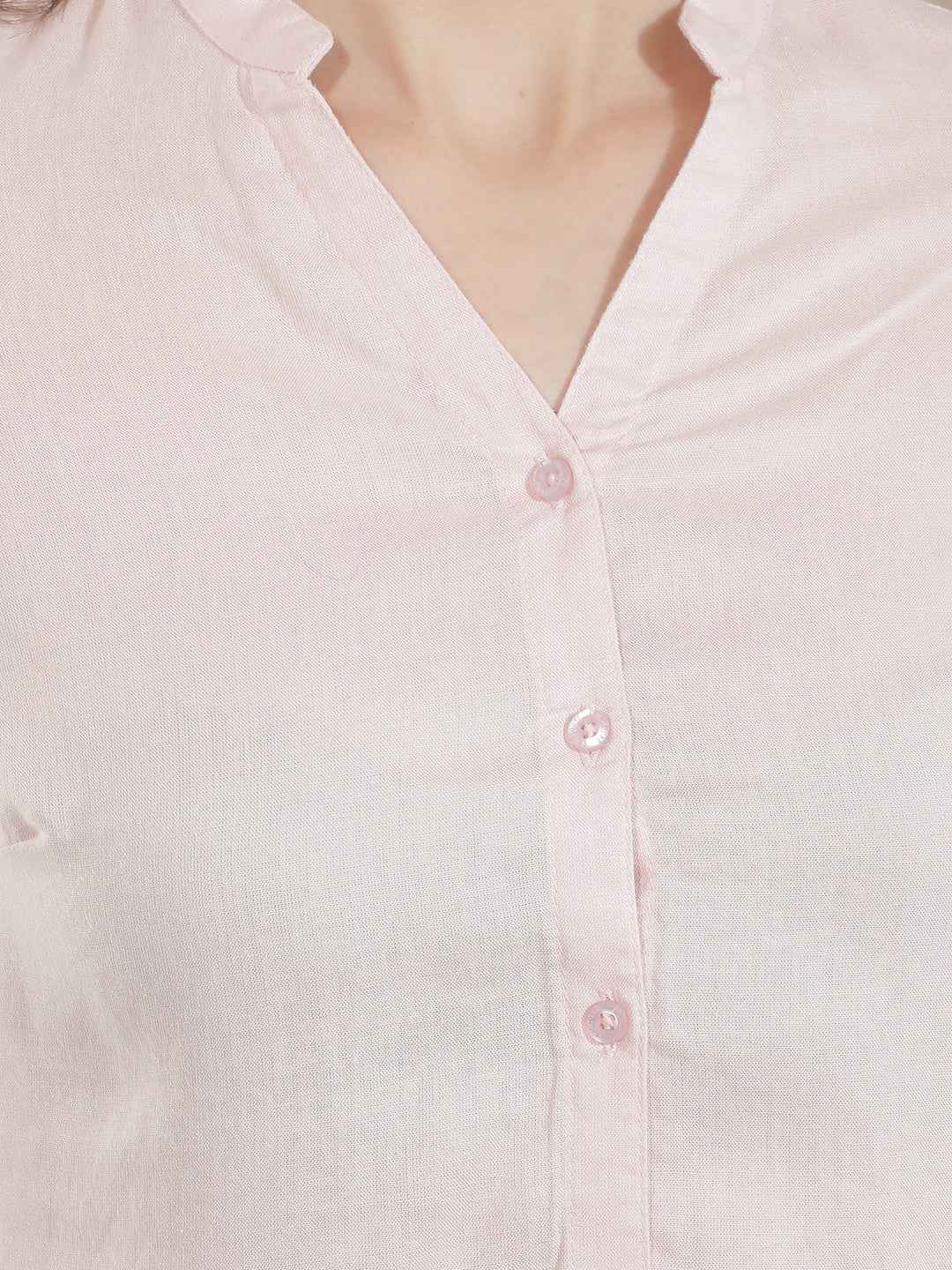 Charming Pink Lightweight Linen Shirt