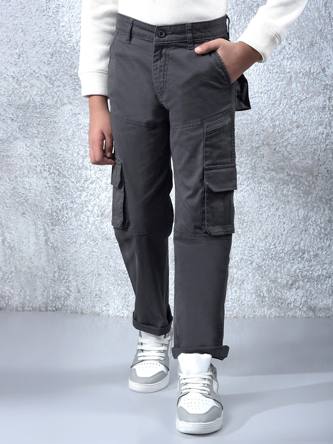 Black Baggy Cargo Trousers