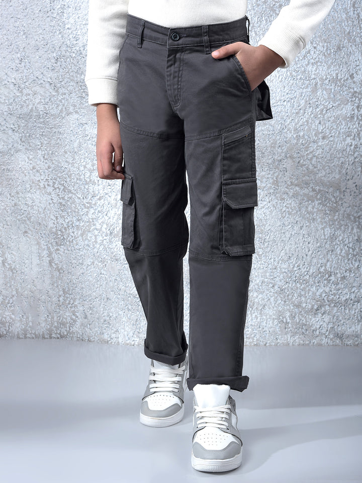 Black Baggy Cargo Trousers