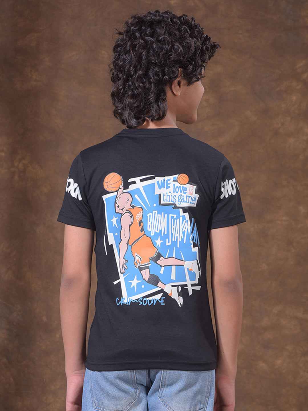 Black Graphic Print T-Shirt