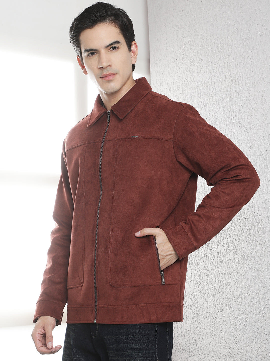 Brown Faux Suede Shacket