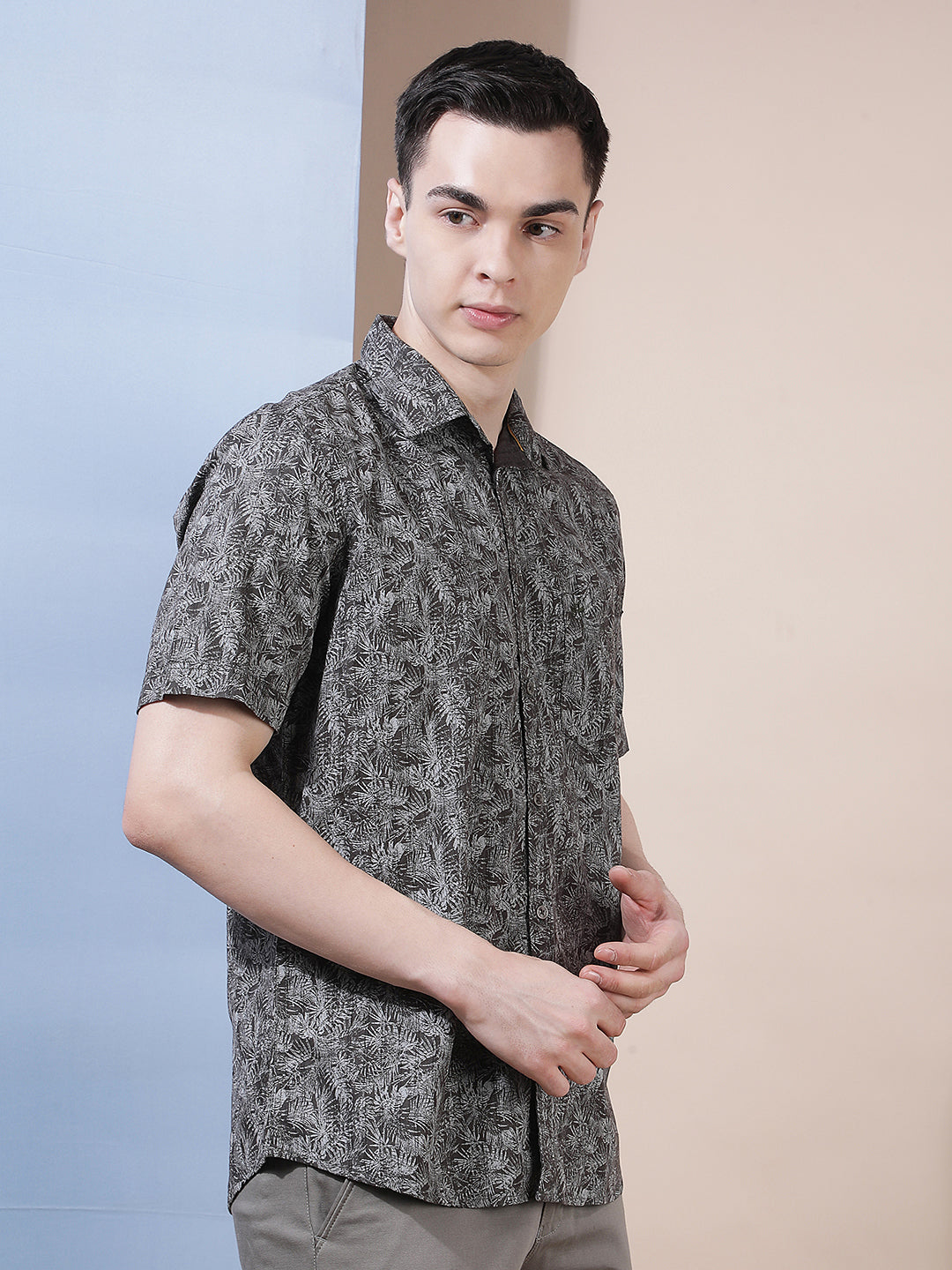 Green Floral Print Shirt