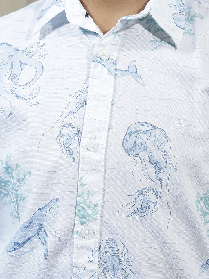 Classic Green Printed Shirt