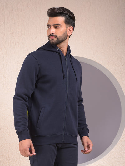 Navy Blue Hooded Neck Sweatshirt