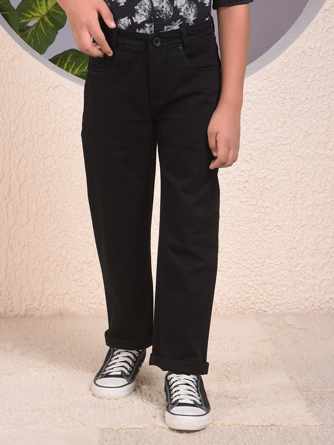 Snatched Black Straight Jeans
