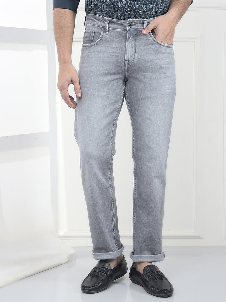 Urban Grey Stretch Straight Jeans