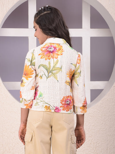 Multi-Color Floral Print Shirt