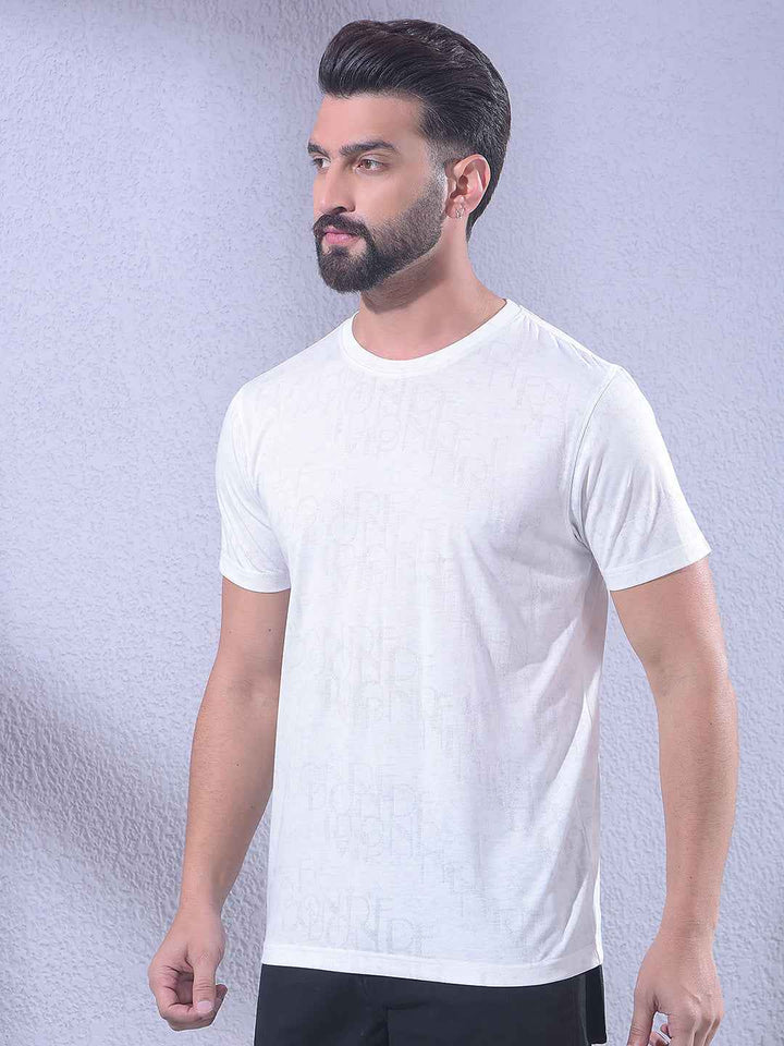 White Jacquard T-Shirt