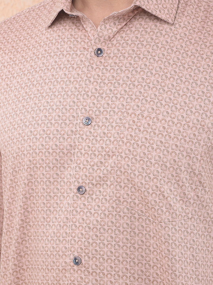 Peach Tone Pattern Shirt