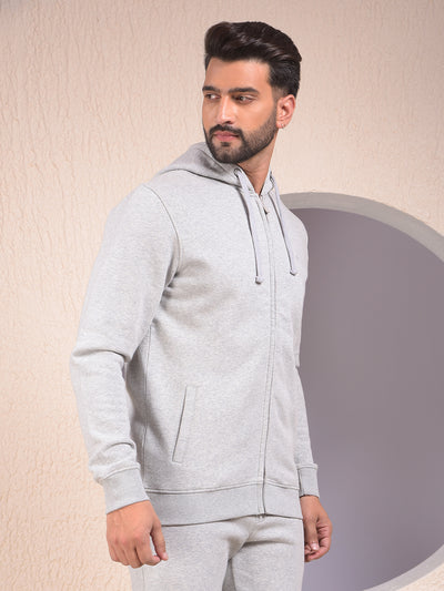 Grey Hooded Neck Sweatshirt