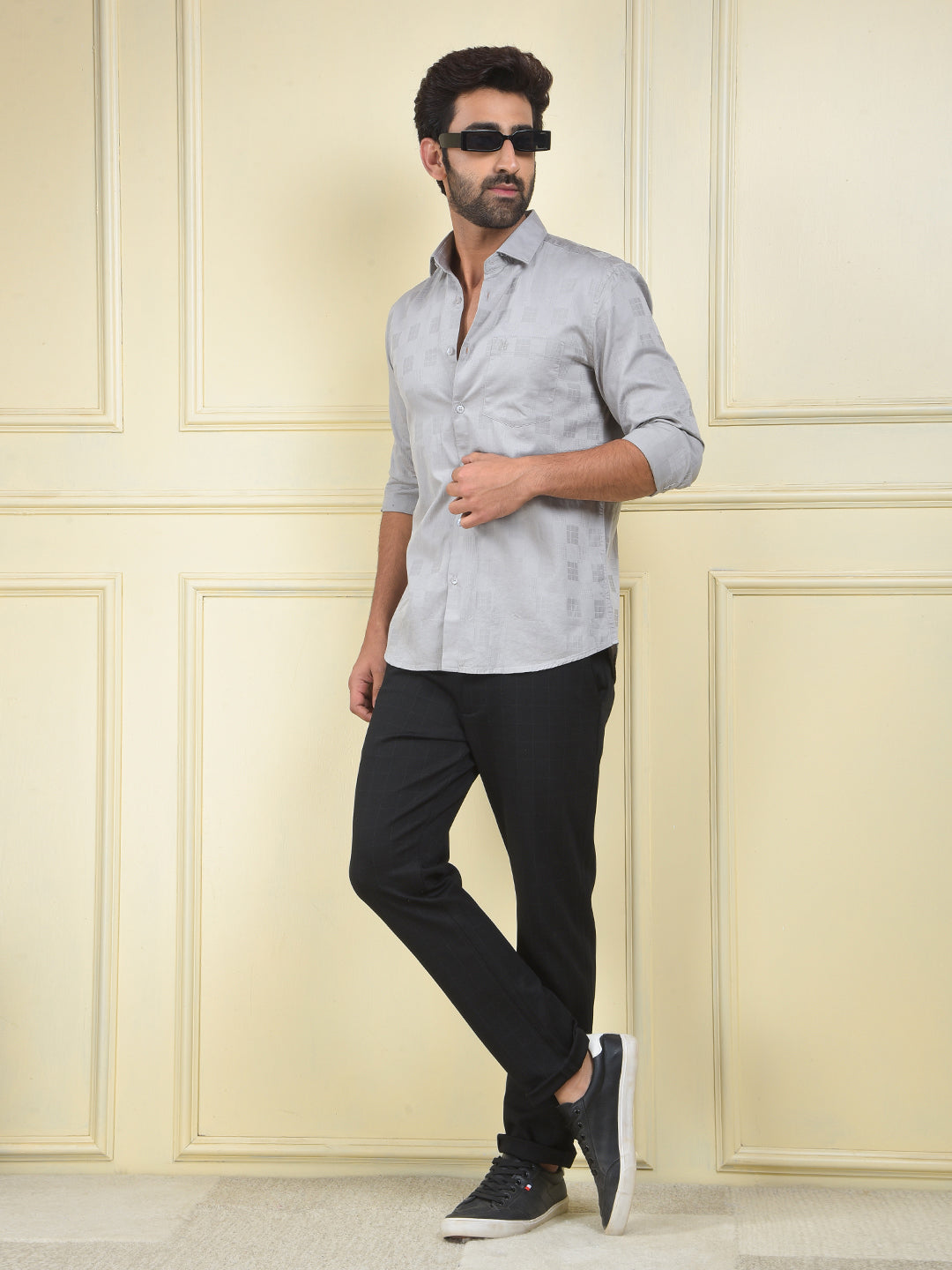 Street Mode Grey 100% Cotton Shirt