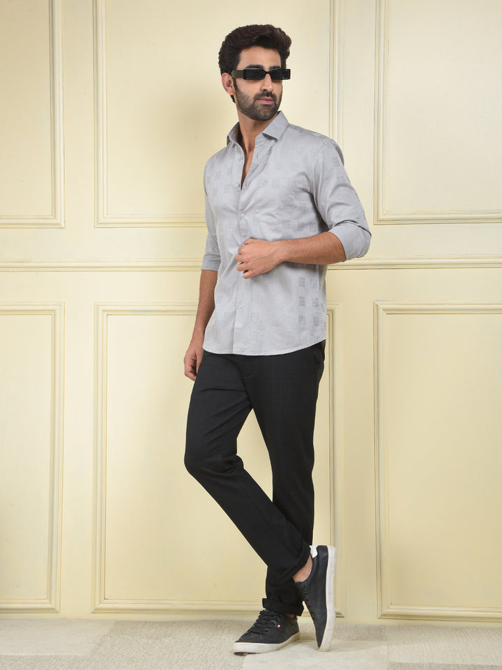 Street Mode Grey 100% Cotton Shirt