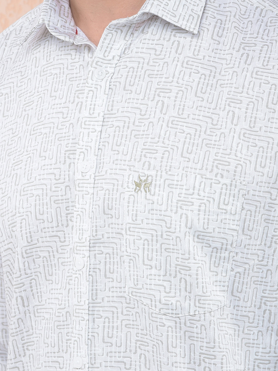 Olive Subtle Print Everyday Shirt