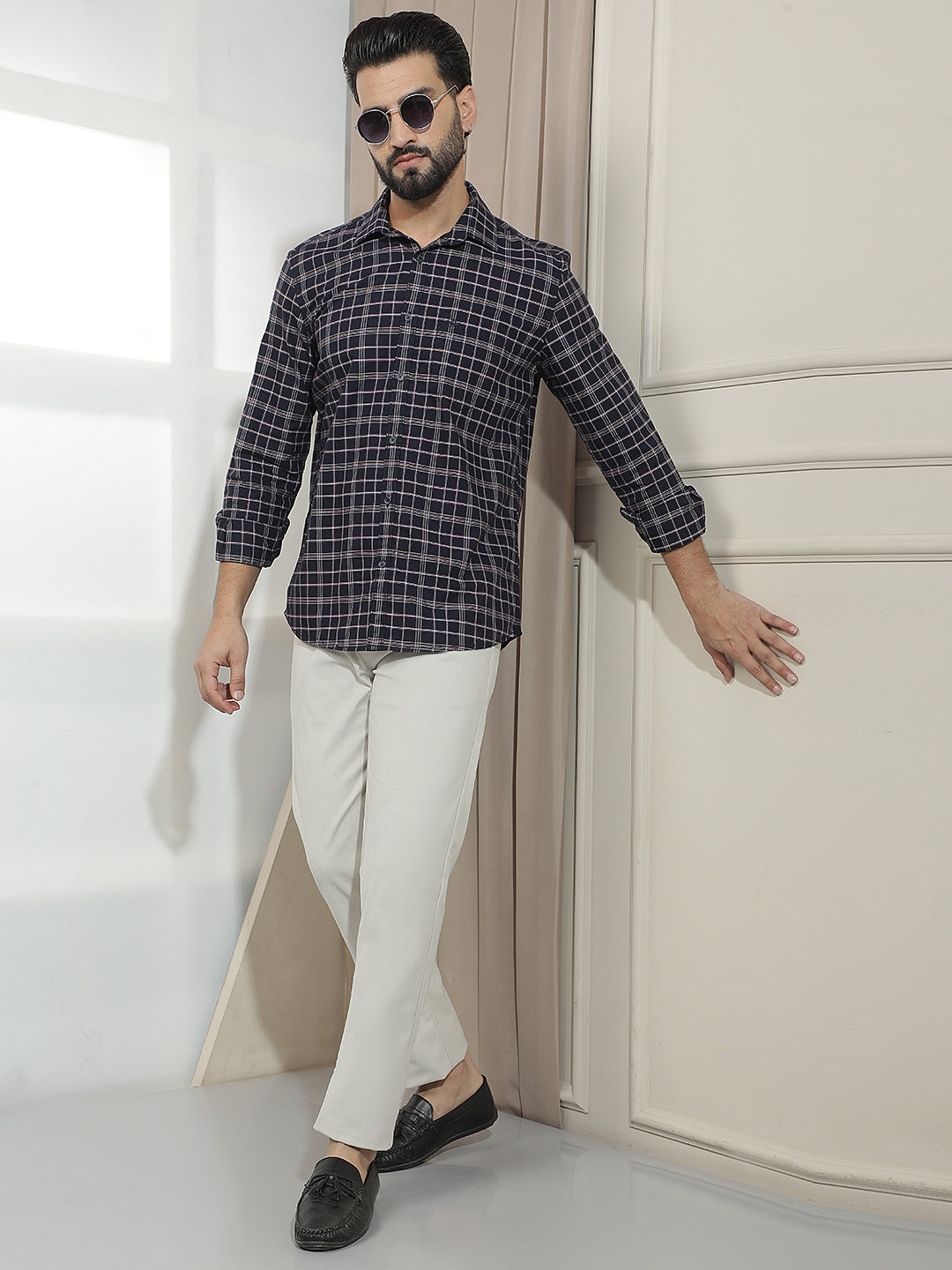 Refined Soft Cream Corduroy Trousers