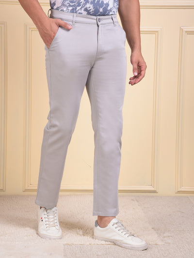 Grey Straight Trousers