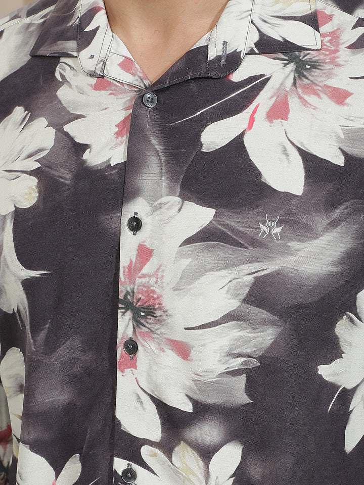 Multi-Color Floral Print Shirt