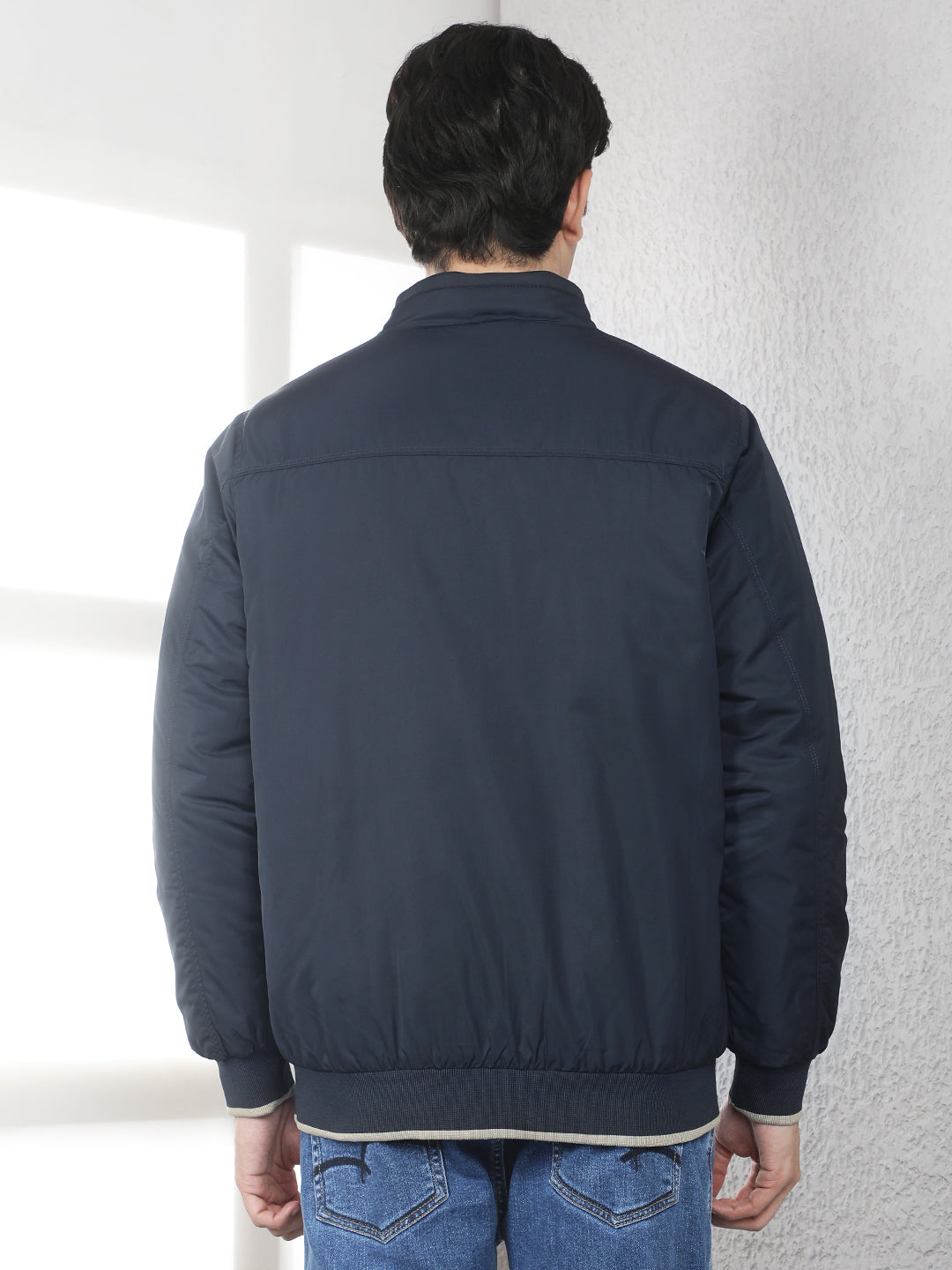 Navy Blue Padded Reversible Jacket