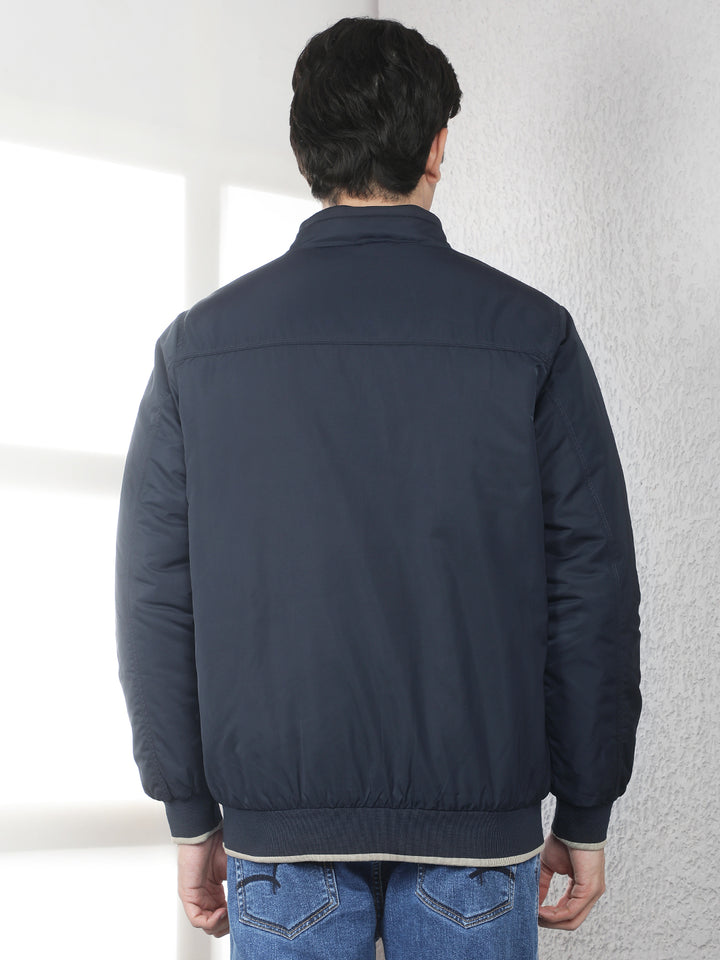 Navy Blue Padded Reversible Jacket