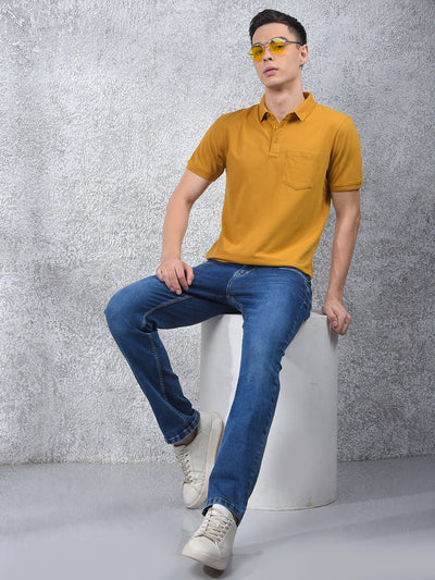 Mustard Polo Neck T-Shirt