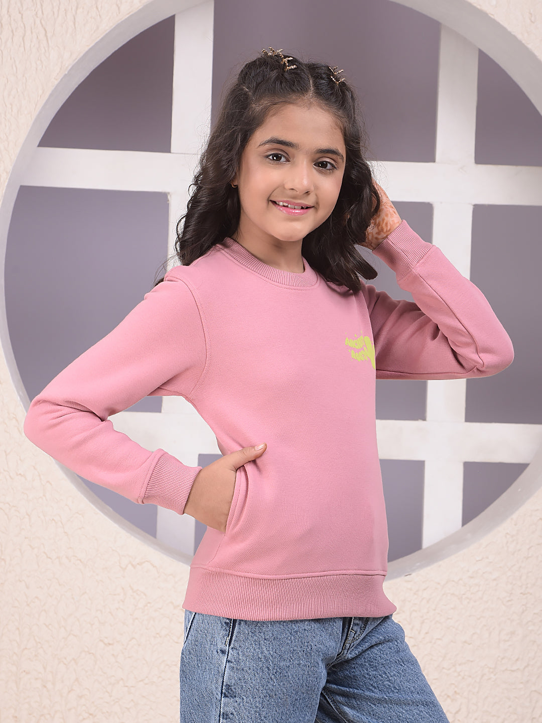 Frosty Glow Street Pink Sweatshirt
