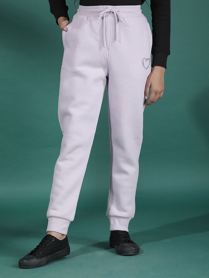 loud Heart Lilac Purple Joggers