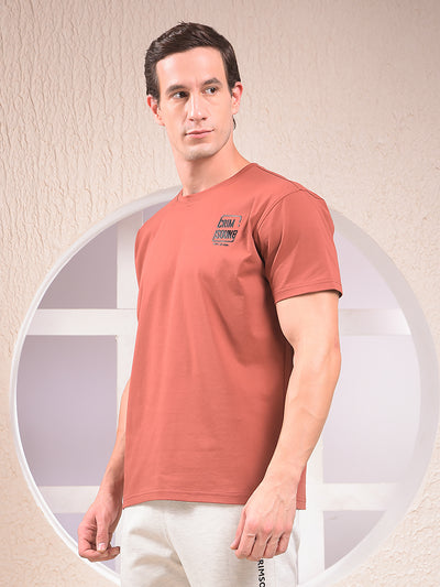 Red Typographic Print T-Shirt