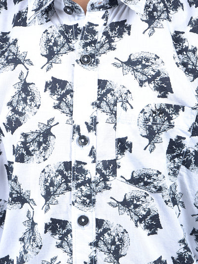 Chic Flow White Floral Print Shirt
