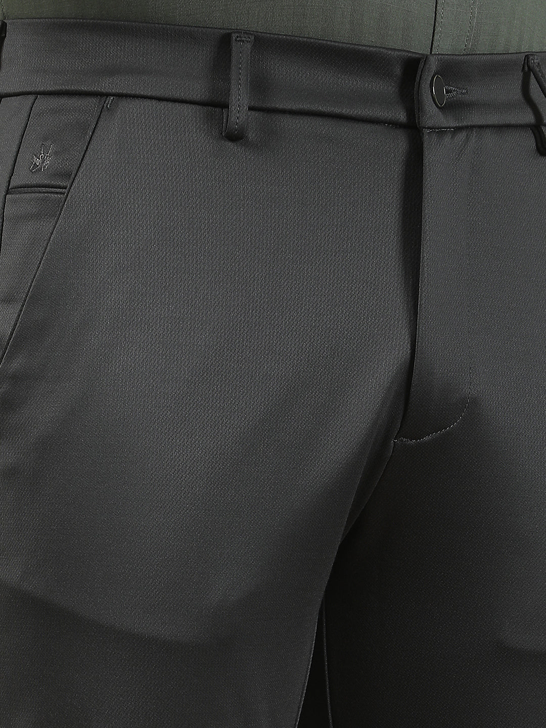 Sleek Ash Grey Knitted Trousers