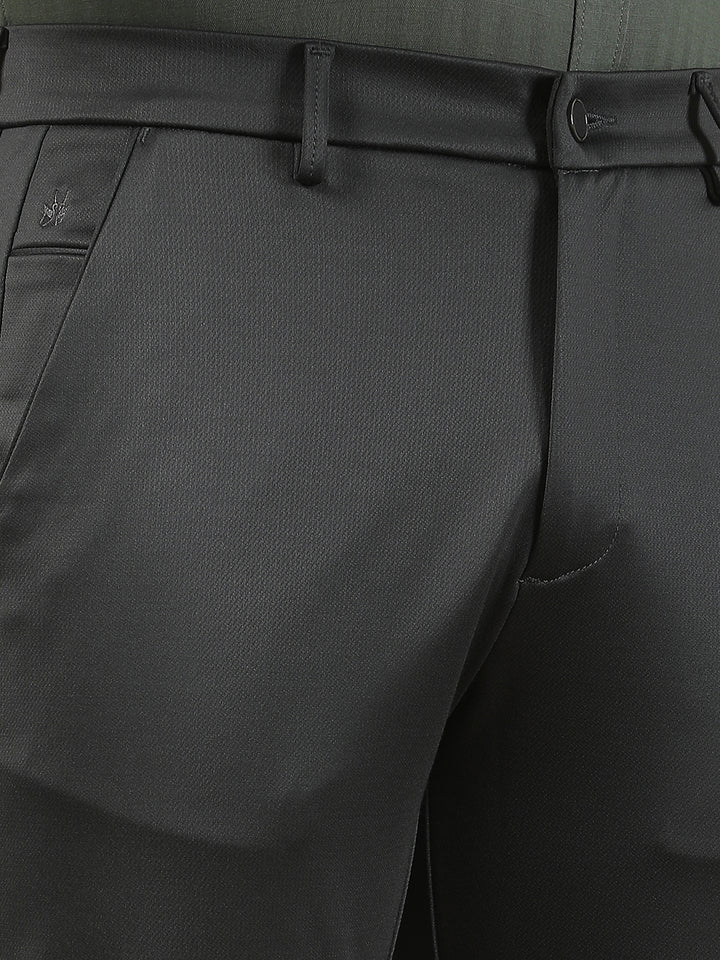 Sleek Ash Grey Knitted Trousers