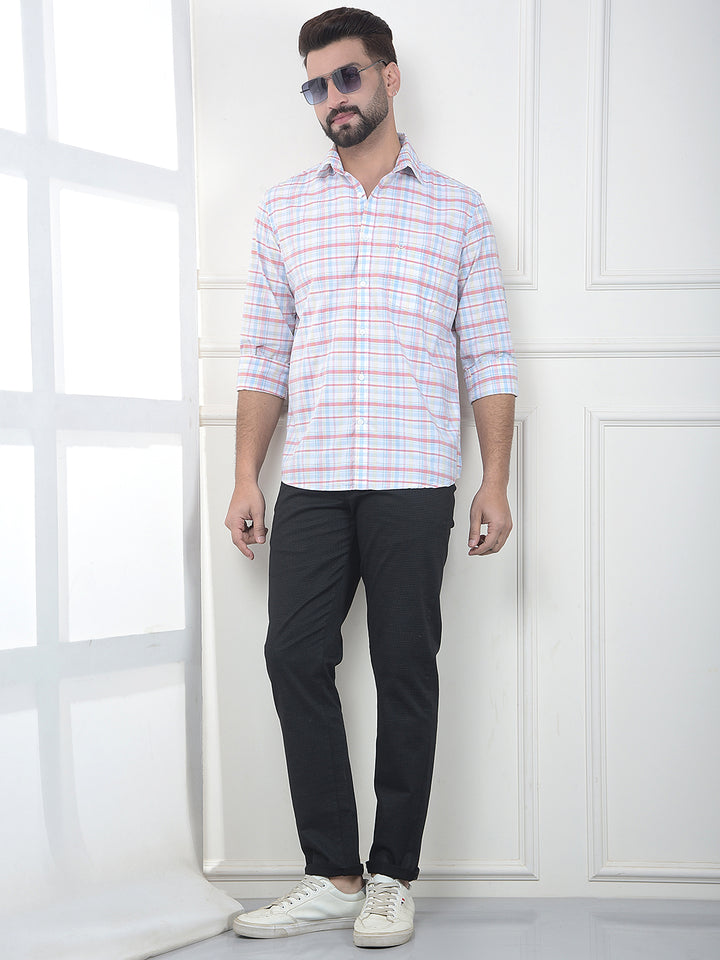 Multi-Color Checked 100% Cotton Shirt
