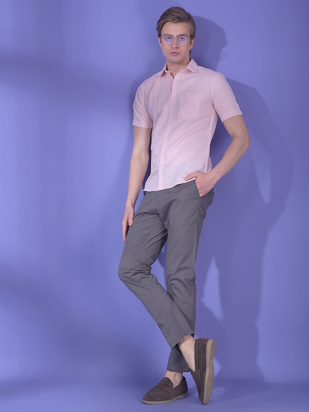 Peony Blend Pink Linen Shirt